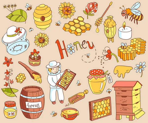 Tatlım öğeleri doodle seti
