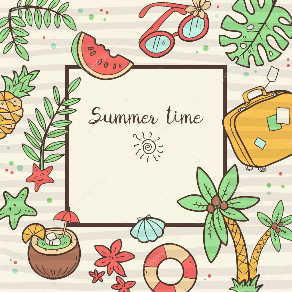 Summer time Square frame