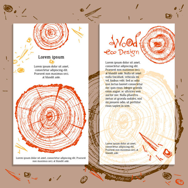 Pine tree wooden slices