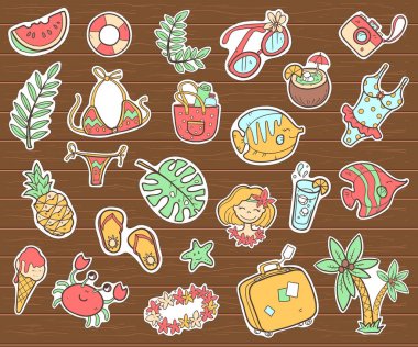 summer stickers collection