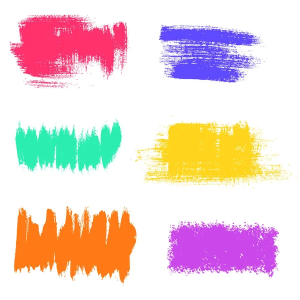 Set de coups de pinceau texturés — Image vectorielle