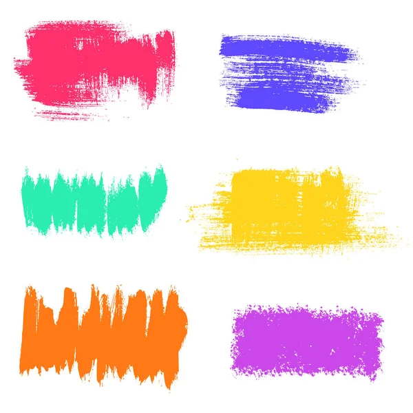 Textured brushstrokes set — Stock Vector