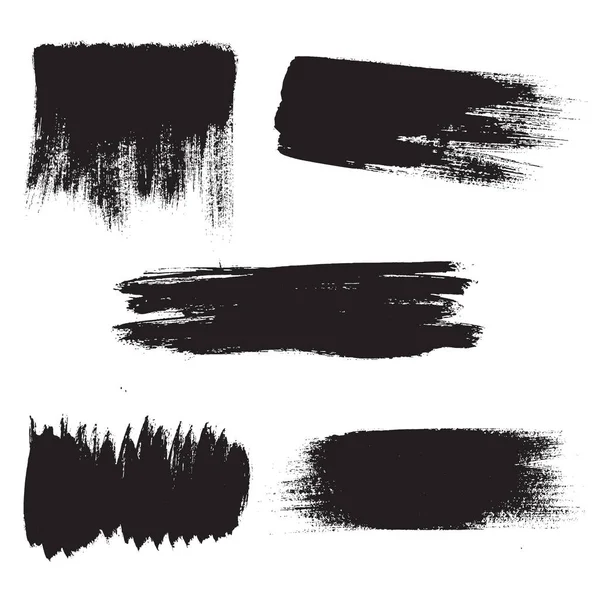 Set de coups de pinceau texturés — Image vectorielle
