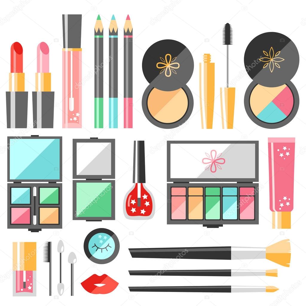 flat cosmetics set