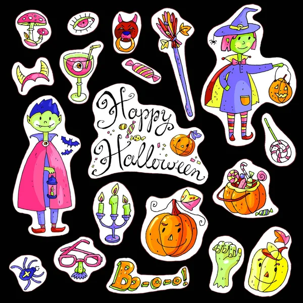 Tarjeta de felicitación Halloween — Vector de stock