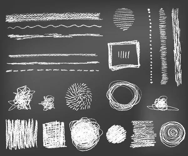 Elementos Abstratos Vetoriais Desenhados Mão Linha Pontos Rabiscos Manchas Ataques —  Vetores de Stock