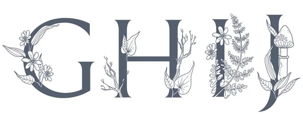 Aquarel Hand Getrokken Tropic Letters Monogrammen Logo Hoofdletter Met Jungle — Stockfoto