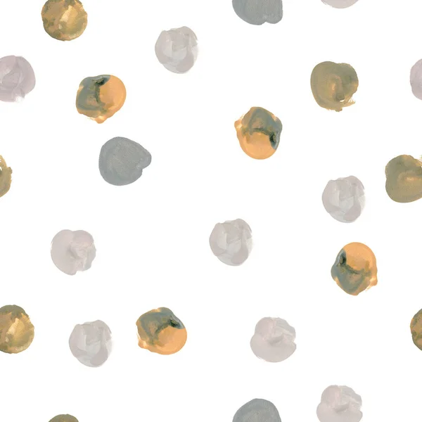 Eenvoudig Minimalisme Naadloos Patroon Met Gouache Pastelkleurige Vlekken Artistieke Moderne — Stockfoto