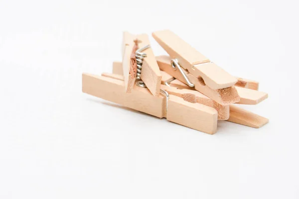 Clothes peg on white background — Stock Photo, Image