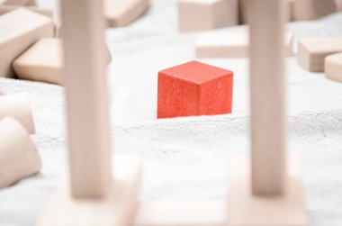 Doğal ahşap eğitim blokları