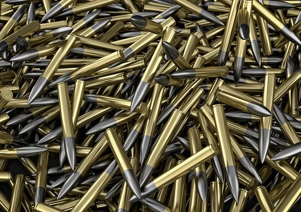 Espingarda munição ilustração 3d — Fotografia de Stock