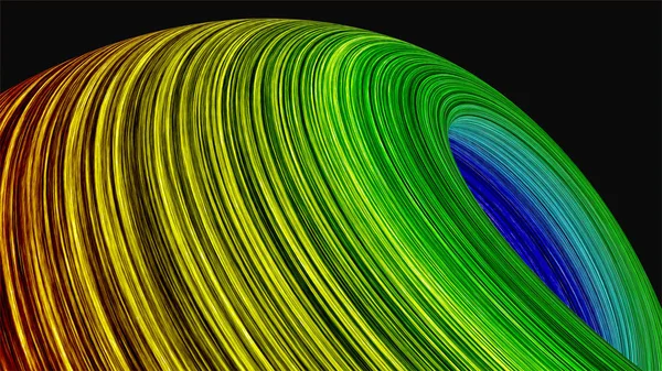 Illustrazione astratta delle linee di colore 3d — Foto Stock