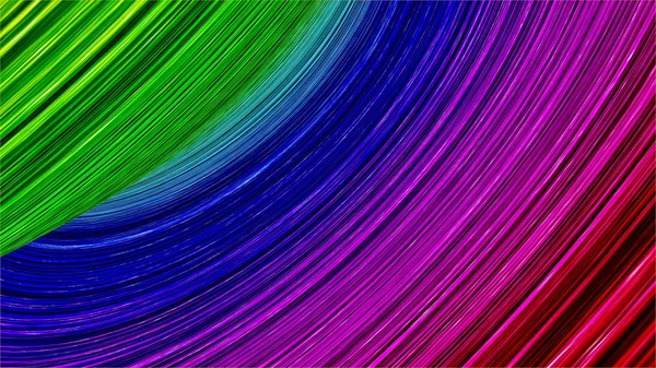 Illustration 3D des lignes de couleurs abstraites — Photo