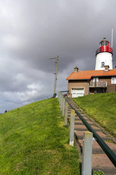 Een Vuurtoren Nederland — Stockfoto