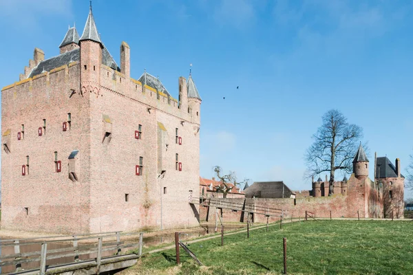 Egy kastély Tje városban Doornenburg Hollandiában. — Stock Fotó