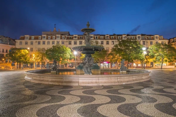 Lisboa, Portugal Paisaje urbano en la Plaza Rossio . — Foto de Stock