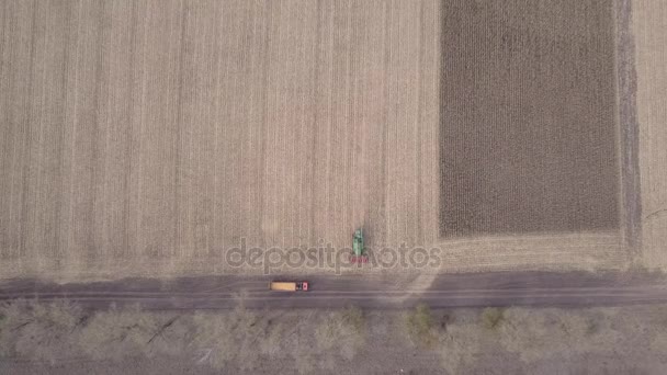 Landbouw veld, luchtfoto — Stockvideo