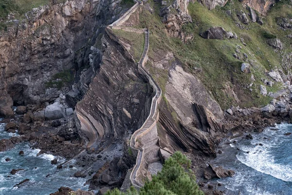 Isola Gaztelugatxe. Vizcaya, Paesi Baschi (Spagna) ) — Foto Stock