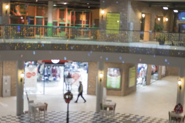 Abstrakt oskärpa och bokeh vackra lyx shopping mall och varuhus interiör för bakgrund — Stockfoto