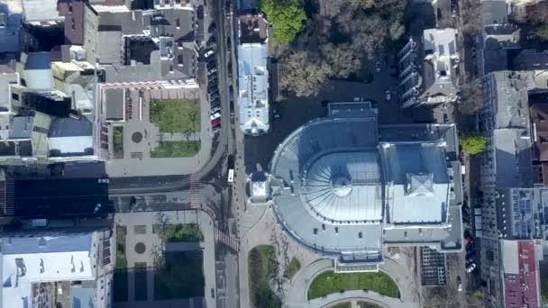 Vista Desde Arriba Vieja Ciudad Europea Vuelo Del Dron — Vídeos de Stock