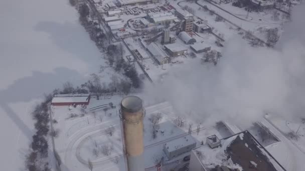 Ipari Csővezetékek Légkörben Füst — Stock videók