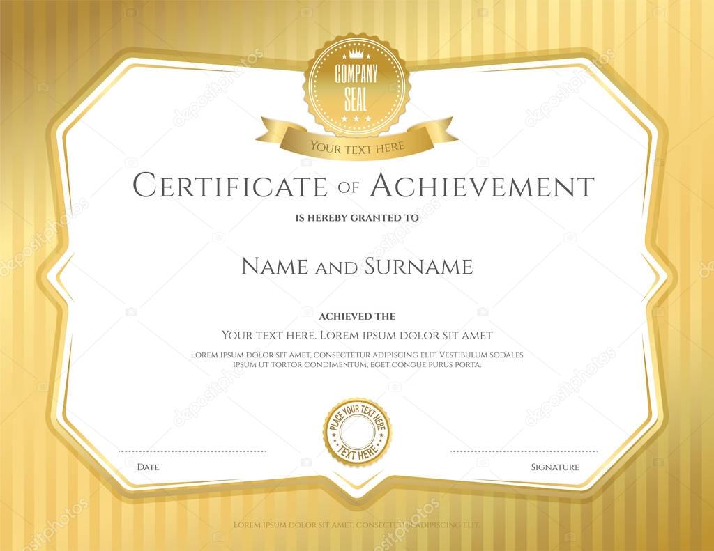 Certificate Of Attainment Template