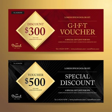 Promo olay için soyut girdap arka plan ile zarif Hediyelik fiş ya da indirim kartı şablonu 