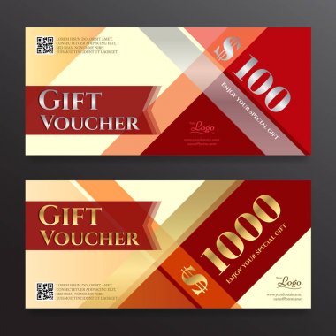 Zarif hediye çeki veya renkli soyut şerit arka plan üzerinde hediye kartı