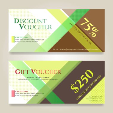 Hediye çeki veya renkli soyut şerit arka plan üzerinde hediye kartı