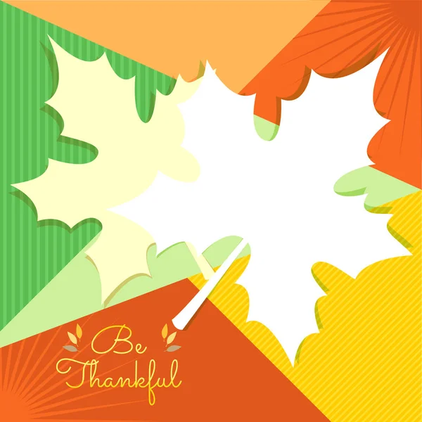 Happy thanksgiving day celebration background and border template — Stock Vector