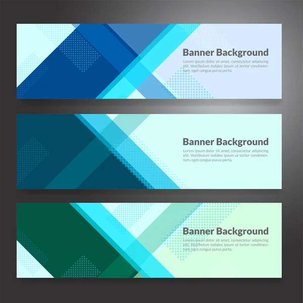 Set von Horizont abstrakte bunte Banner Hintergrund mit Kopierraum — Stockvektor