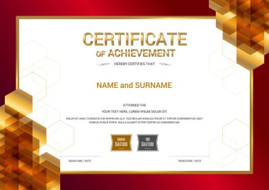 Zarif sınır çerçevesine sahip lüks sertifika şablonu, mezuniyet veya tamamlama için diploma tasarımı