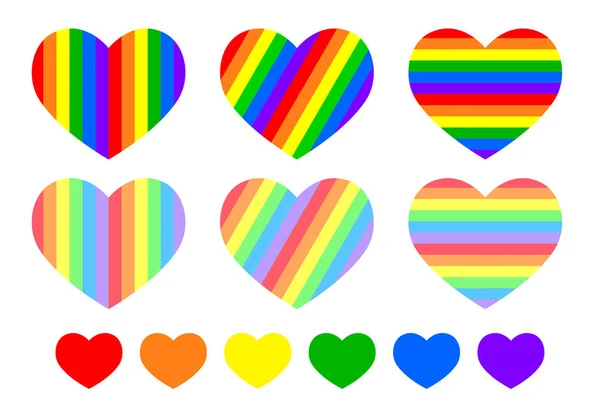 Fondo vectorial para el concepto de amor LGBT con corazón de arco iris colorido — Vector de stock