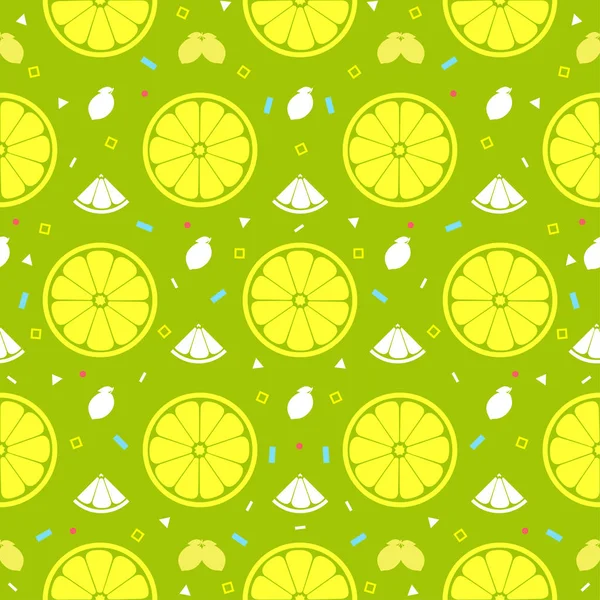 Лимонные оранжевые фрукты бесшовный шаблон фоновый вектор формат — стоковый вектор