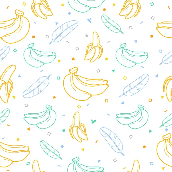 Banana frutta senza soluzione di continuità modello sfondo formato vettoriale — Vettoriale Stock