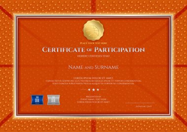 Sertifika şablonunda basketbol spor tema ile topu arka plan ve kenarlık çerçeve, Diploma tasarım