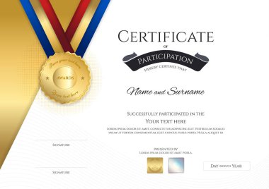 Sınır çerçevesi ile spor temalı sertifika şablonu, diploma tasarımı