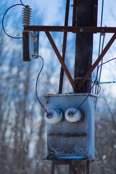 Caja Eléctrica Similar Cara Del Viejo Robot — Foto de Stock
