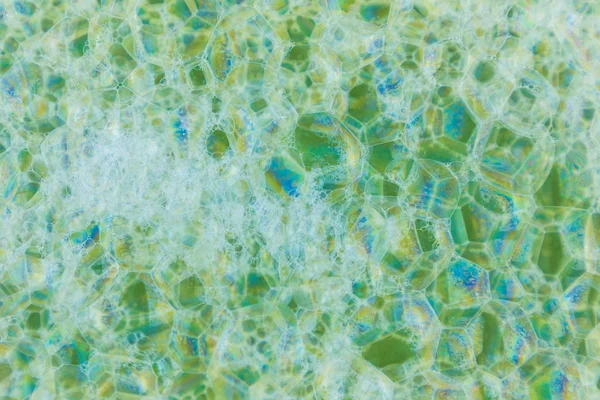 Gambar Makro Cerah Dan Hidup Dari Busa Sabun Pada Tekstur — Stok Foto