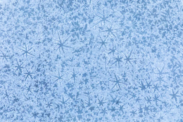 Macro Closeup Shot Ice Texture Background Stars Puddle Pool Frost — Stock Photo, Image