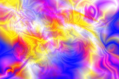 Gökkuşağı zikzaklarının, karelerin, rhobların soyut arkaplanı ya da dokusu. El yapımı illüstrasyon veya resim kırmızı, ornitorenk, sarı, yeşil, mavi ve mor renkli