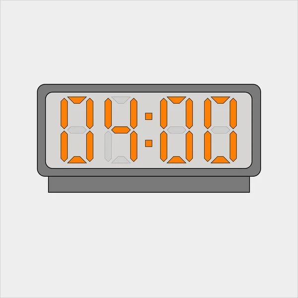 Vektorbilde Eller Bilde Digital Klokke Eller Alarm Med Oransje Figurer – stockvektor