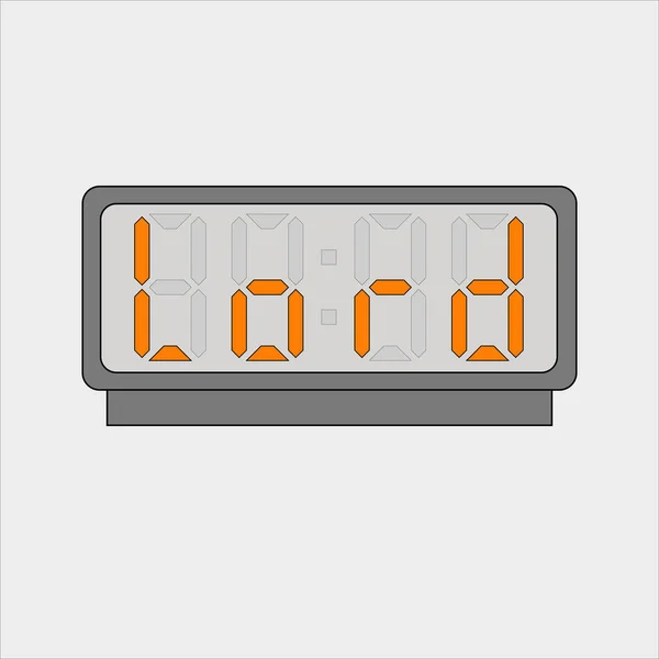 Vectorafbeelding Afbeelding Van Digitale Klok Alarm Met Oranje Letters Met — Stockvector