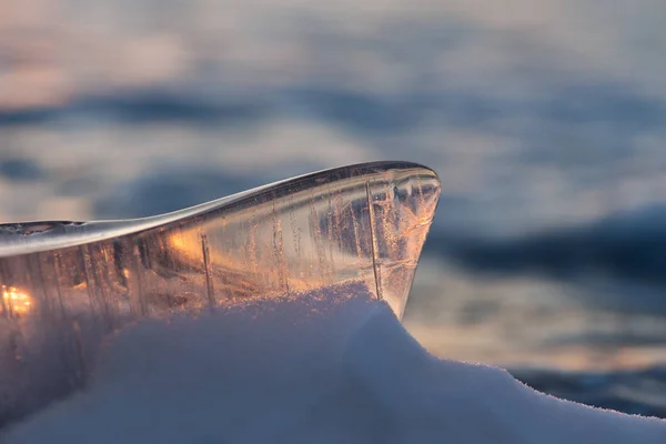 Pedaço Gelo Como Iceberg Lago Baikal — Fotografia de Stock