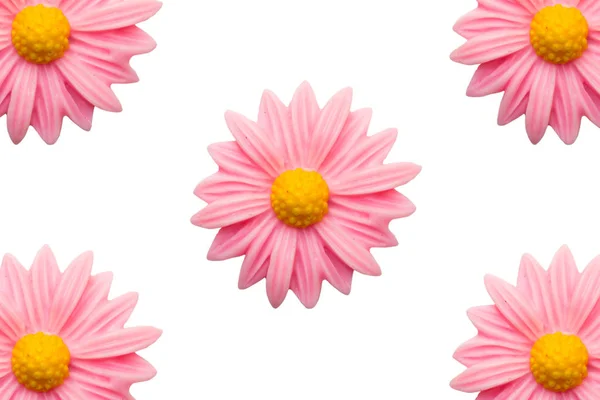 Närbild av rosa plast blomma Royaltyfria Stockbilder