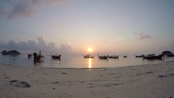 Boote am Strand — Stockvideo