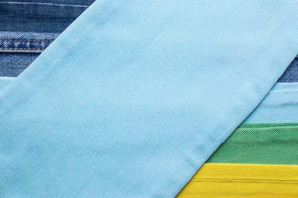 Jeans coloridos textura fondo —  Fotos de Stock