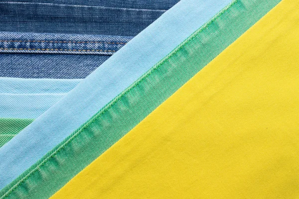 Jeans coloridos textura fondo —  Fotos de Stock