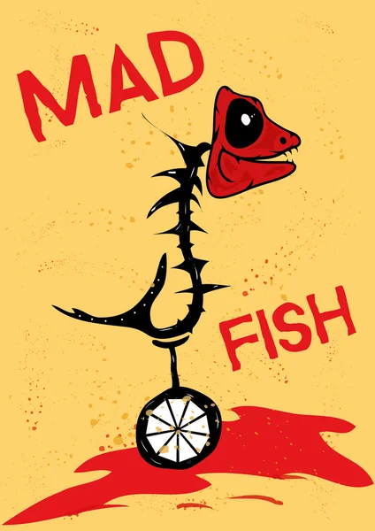 Mad ryb killer — Wektor stockowy