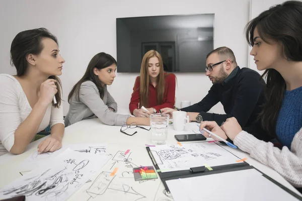 Colegas Trabajando Juntos Oficina Concepto Empresarial — Foto de Stock